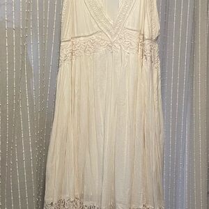Free People Cream Maxi Dress